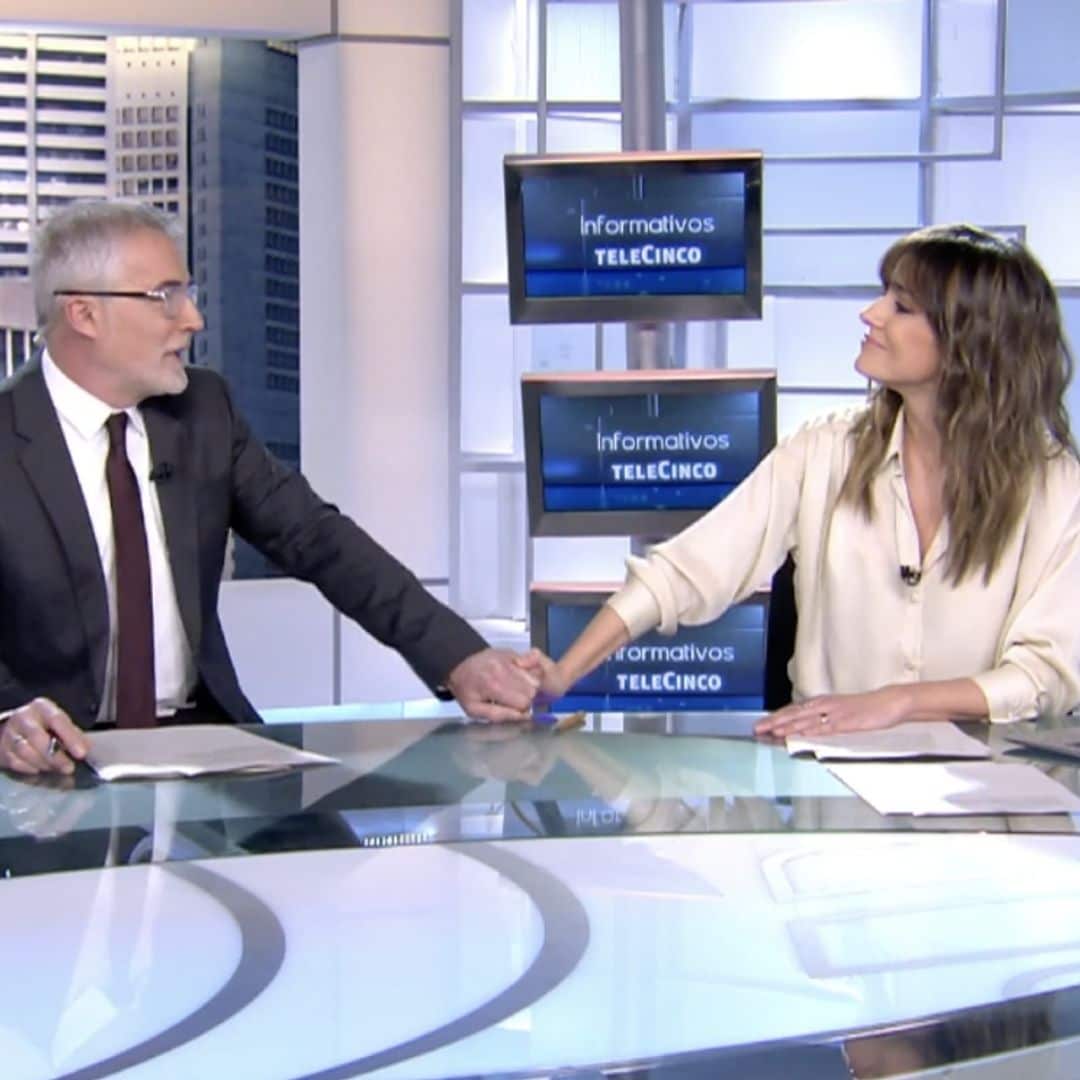 Isabel Jiménez rompe a llorar al despedirse de David Cantero en su último Informativo juntos
