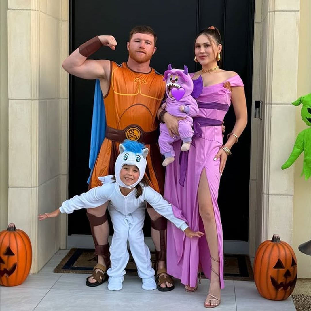 Saúl 'Canelo' Álvarez y Fernanda Gómez celebran su primer Halloween junto a Eva Victoria
