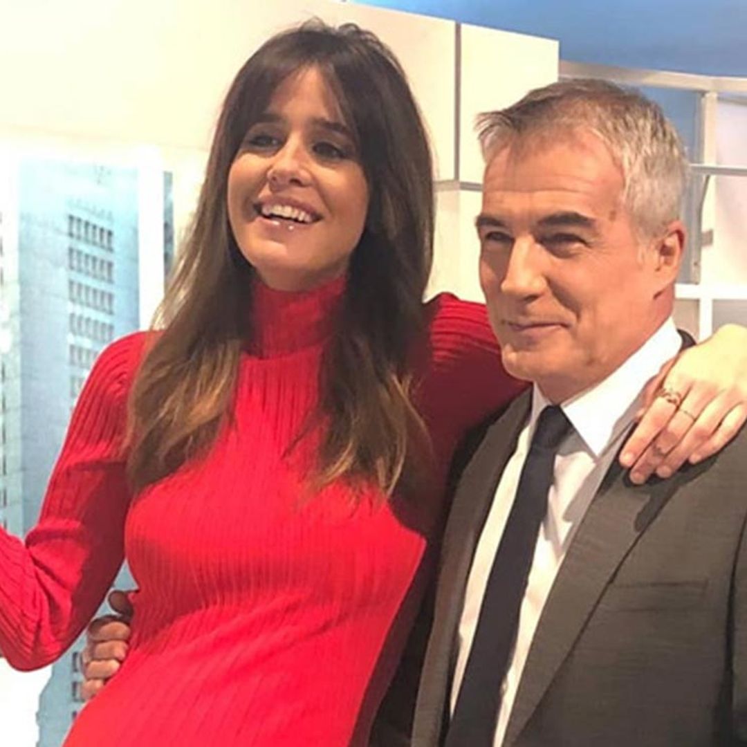 Isabel Jiménez, entre rumores de embarazo, recibe la felicitación de su compañero y amigo David Cantero