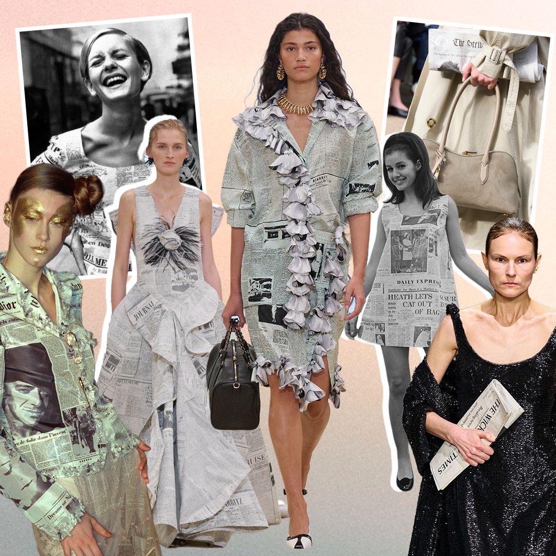 ¡Extra, extra! Un breve recorrido visual por la obsesión de la moda con el estampado de periódico