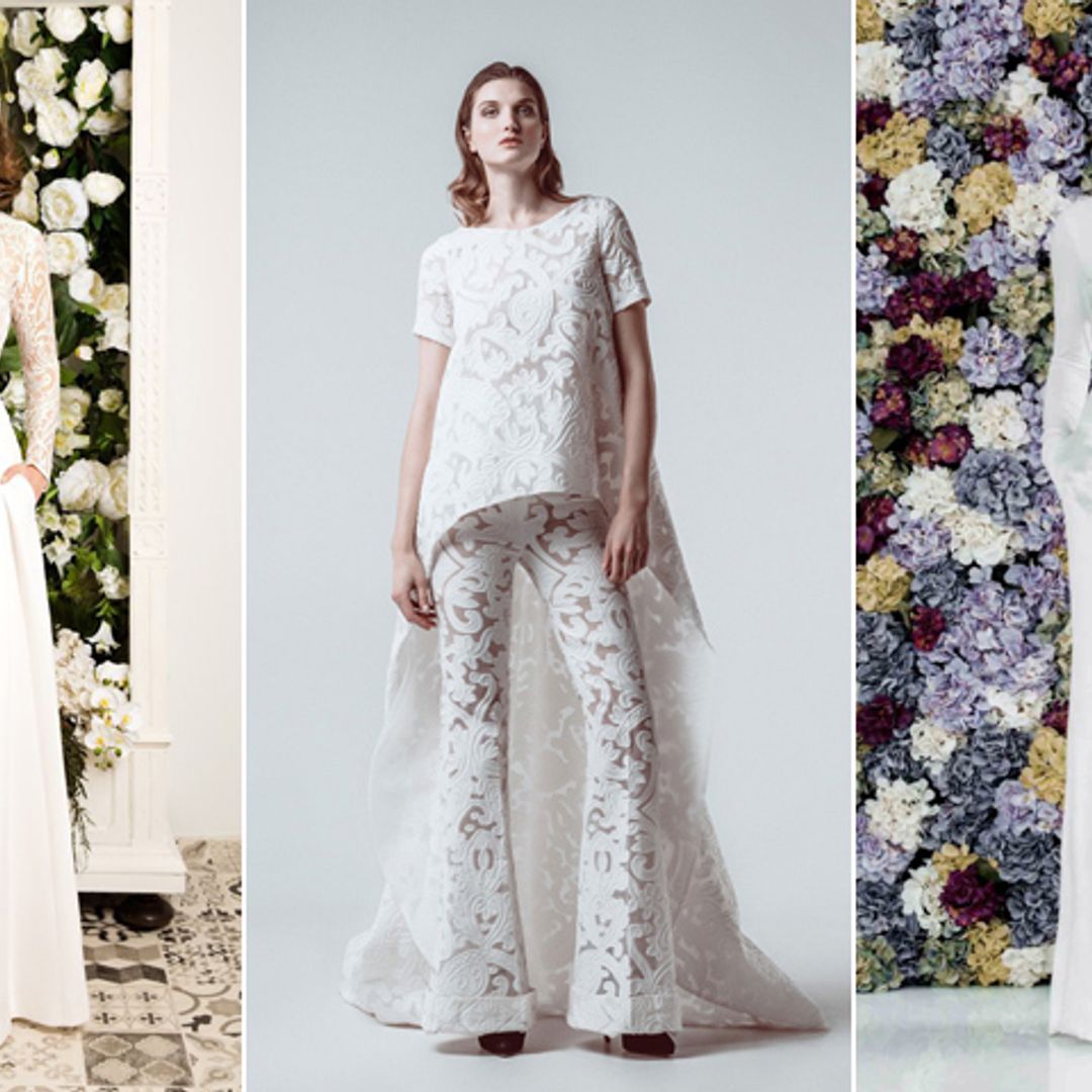 ¡Cambia las reglas! 8 'looks' de novia con pantalón que te encantarán