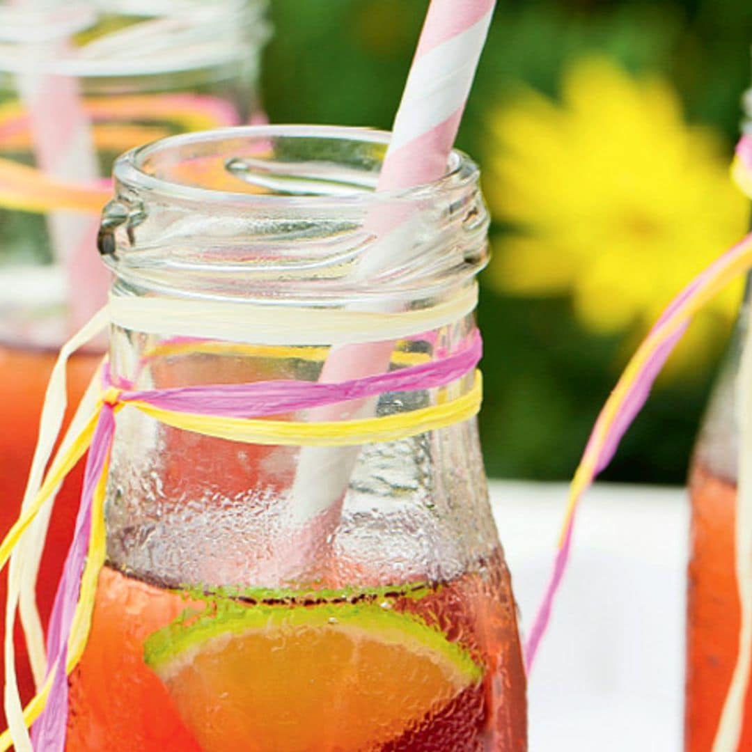 Té helado con lima y menta