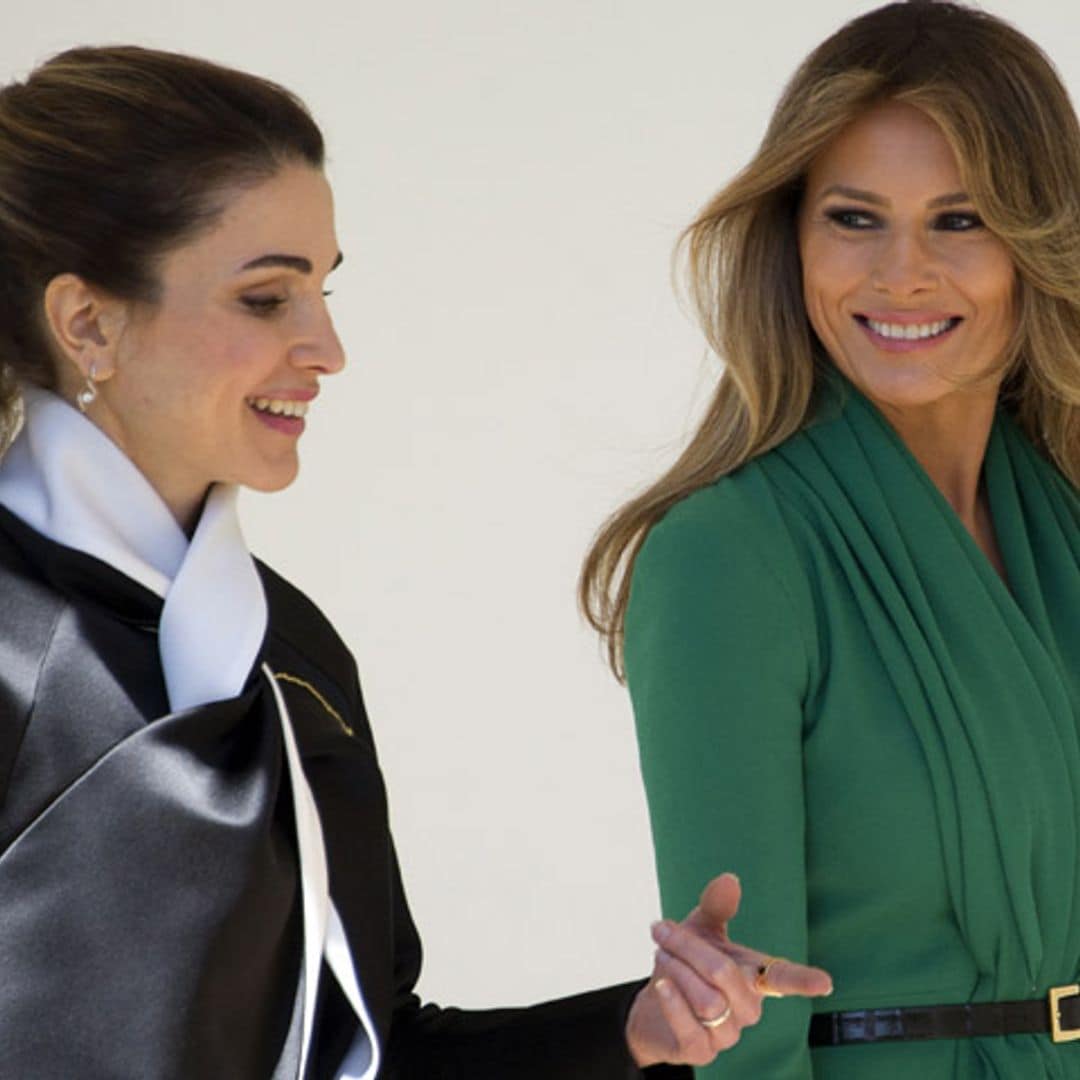 FOTOGALERÍA: Rania, ¡bienvenida a la Casa Blanca! Melania Trump se estrena ante la realeza