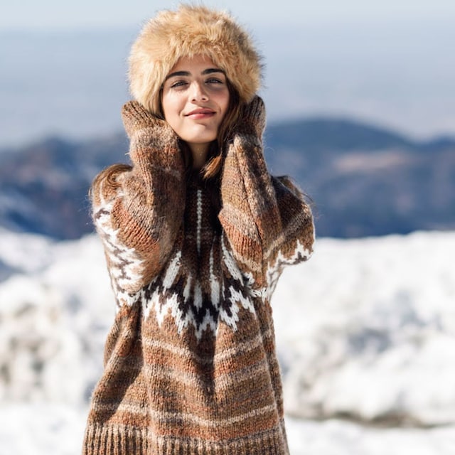 chica en la nieve