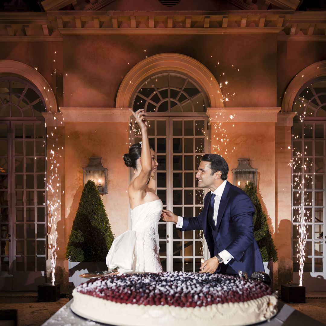 Carlota Cortina celebrando con Eugenio Gallego