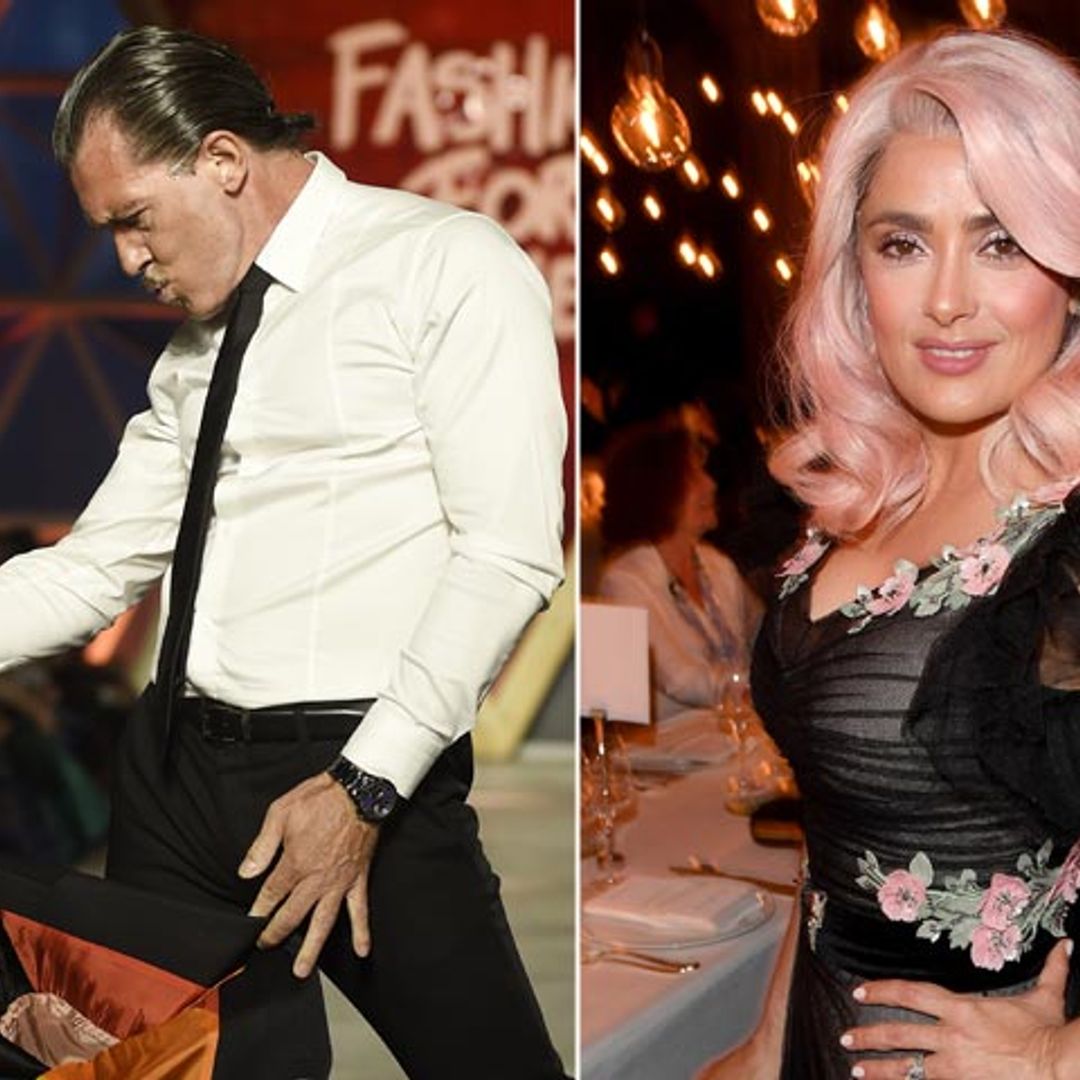 La faena taurina de Antonio Banderas y la melena de impacto de Salma Hayek son aplaudidas en Cannes