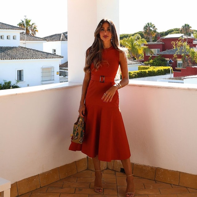rocio osorno con vestido de zara