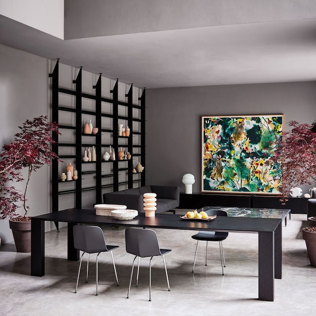 Salón-comedor de estilo actual con muebles de diseño