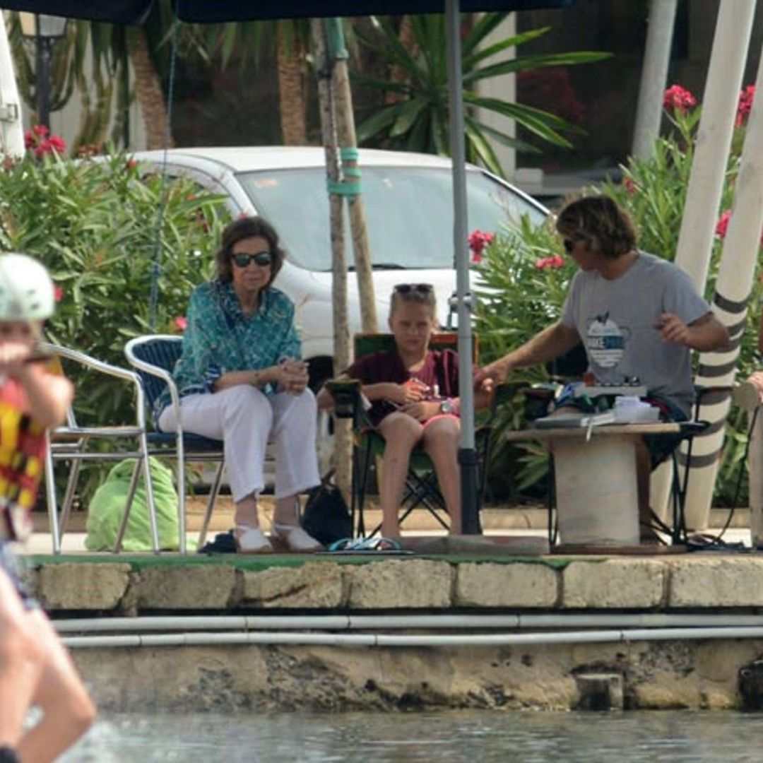 La reina Sofía comienza sus vacaciones en Mallorca con sus nietos