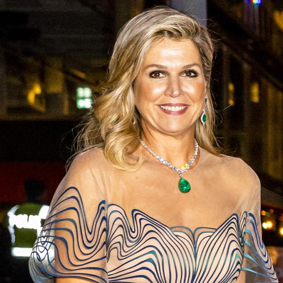 La fabulosa esmeralda desmontable y otras elecciones de moda de Máxima en Suecia