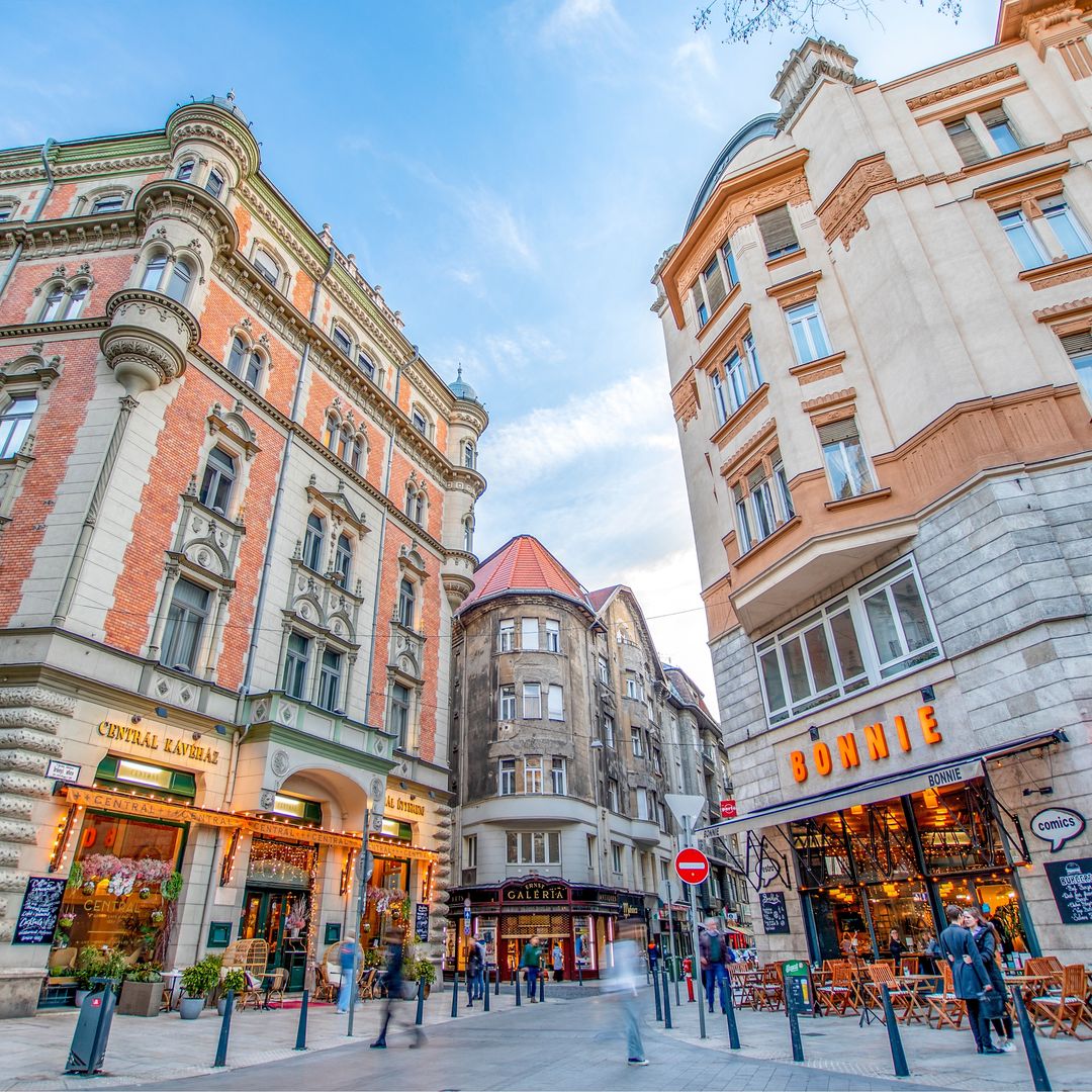 Calle comercial de Budapest, Hungría