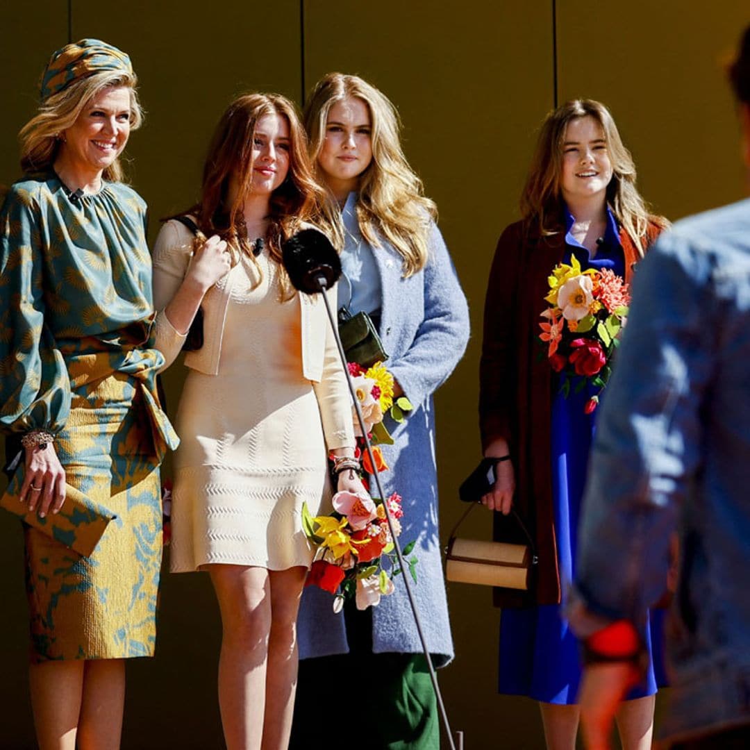 ¡La historia se repite! Máxima vuelve a ser 'eclipsada' por los looks de sus hijas con tacones