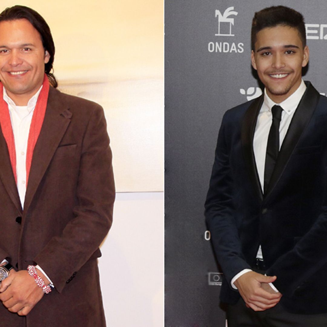 Diego, el hijo de Isabel Gemio, y su padre, Nilo Manrique, como dos gotas de agua