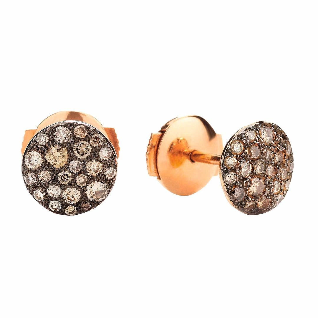 Pendientes de oro rosa y diamantes (2.900 €) de Pomellato