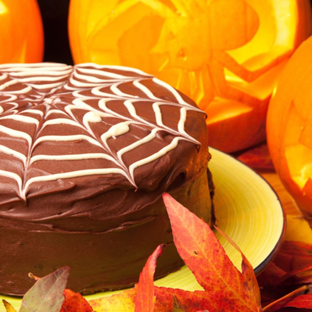 Tarta de Halloween de calabaza y chocolate
