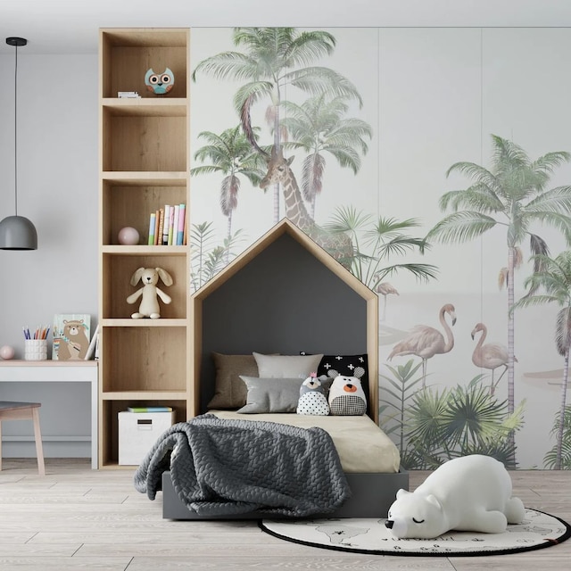 habitacion infantil con mural