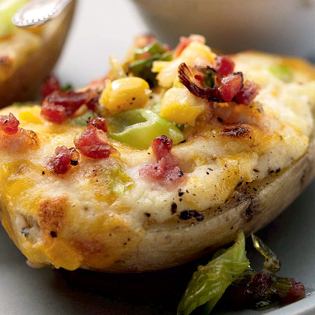 Patatas gratinadas con queso y jamón