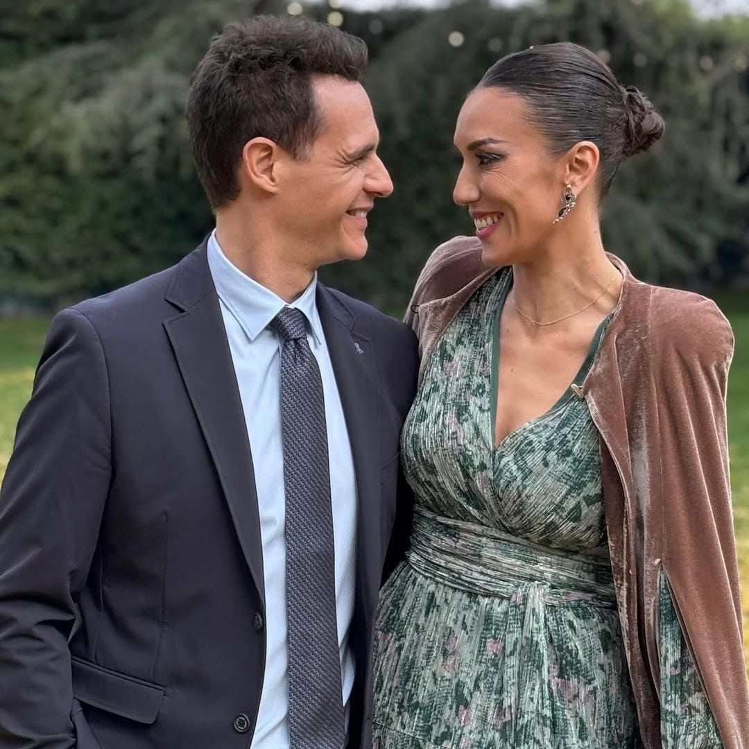 Christian Gálvez y Patricia Pardo en la boda de María Miñana, de Telecinco