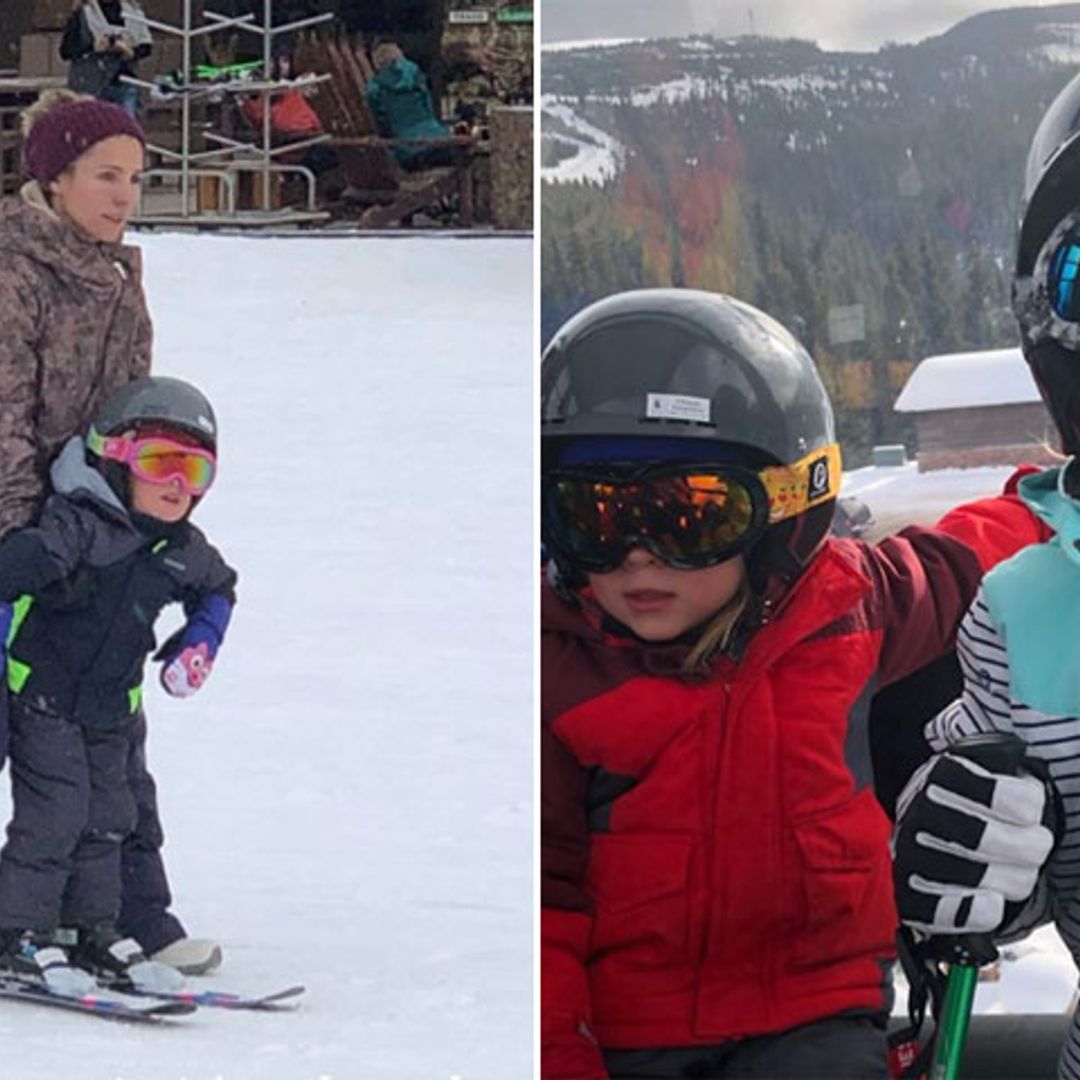 ¡Todos a la nieve! Elsa Pataky y sus hijos se divierten esquiando