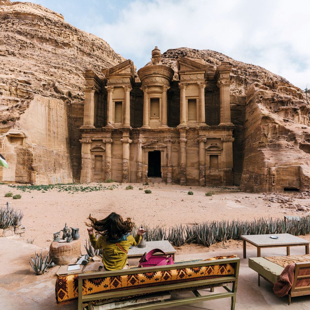 Vistas a las ruinas de Petra, en Jordania