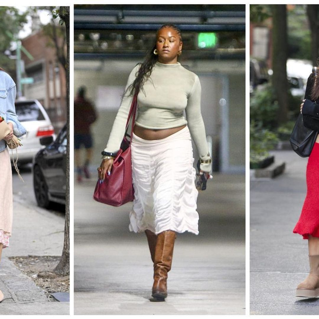 Sasha Obama y otras celebridades apuestan por las faldas ‘boho’ este otoño