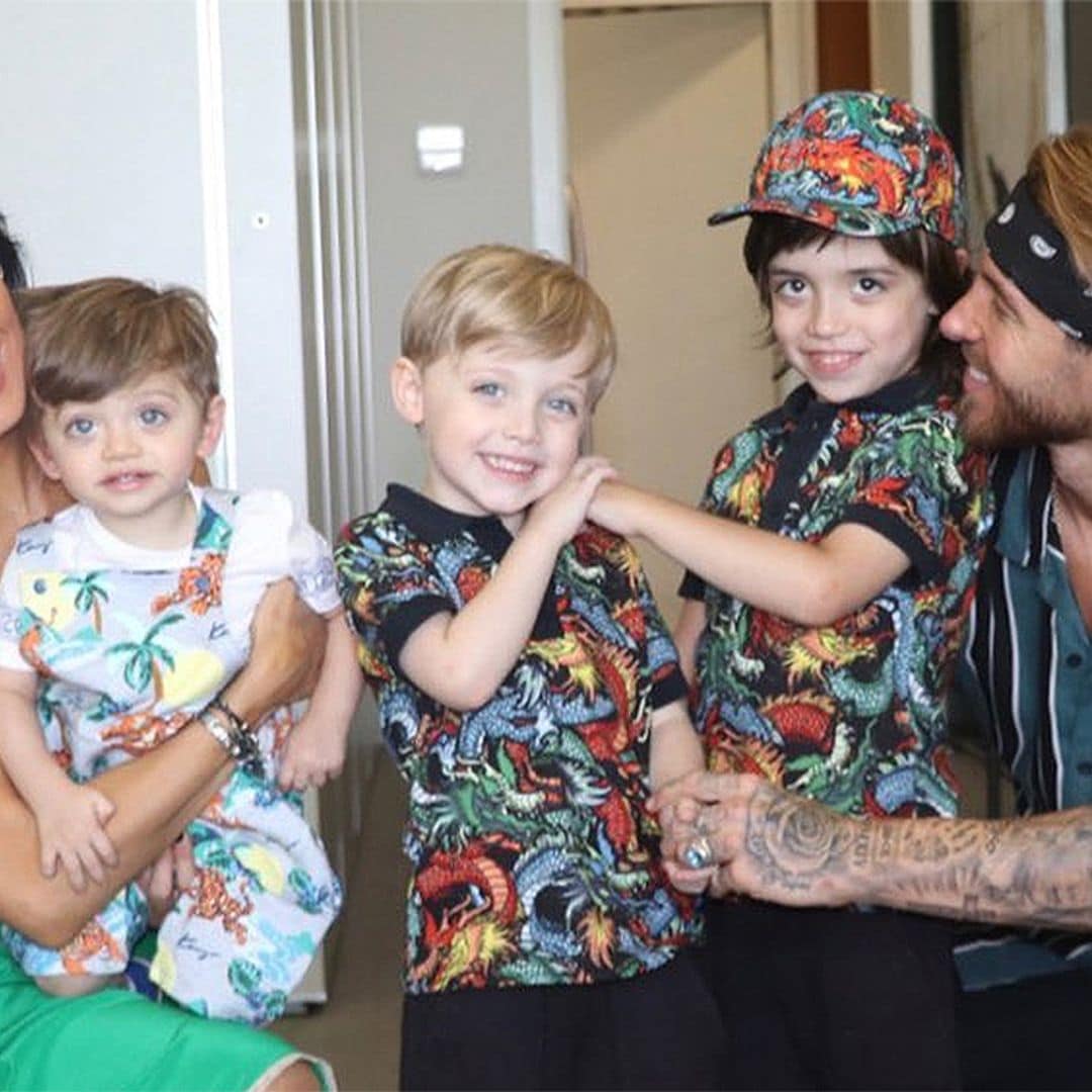 Siestas en el suelo, pero con el mejor guardián: la tierna imagen de los hijos de Pilar Rubio