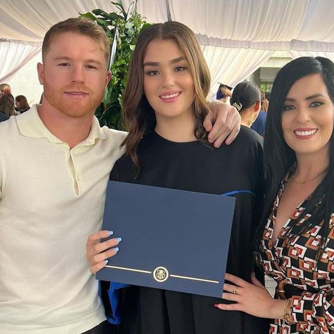 Así fue el encuentro de Saúl ‘Canelo’ Álvarez con su ex en la graduación de su hija mayor