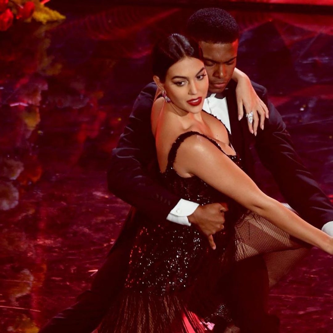 ¡Pura sensualidad! Georgina Rodríguez se marca 'el primer tango' de su vida en el Festival de San Remo