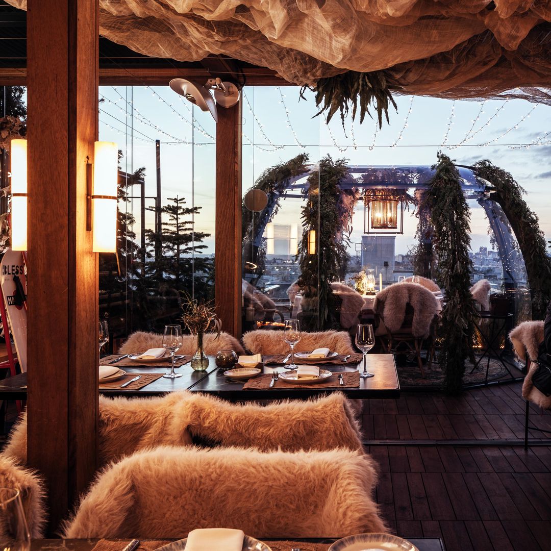 Iglús de invierno en el rooftop del Hotel Bless de Madrid