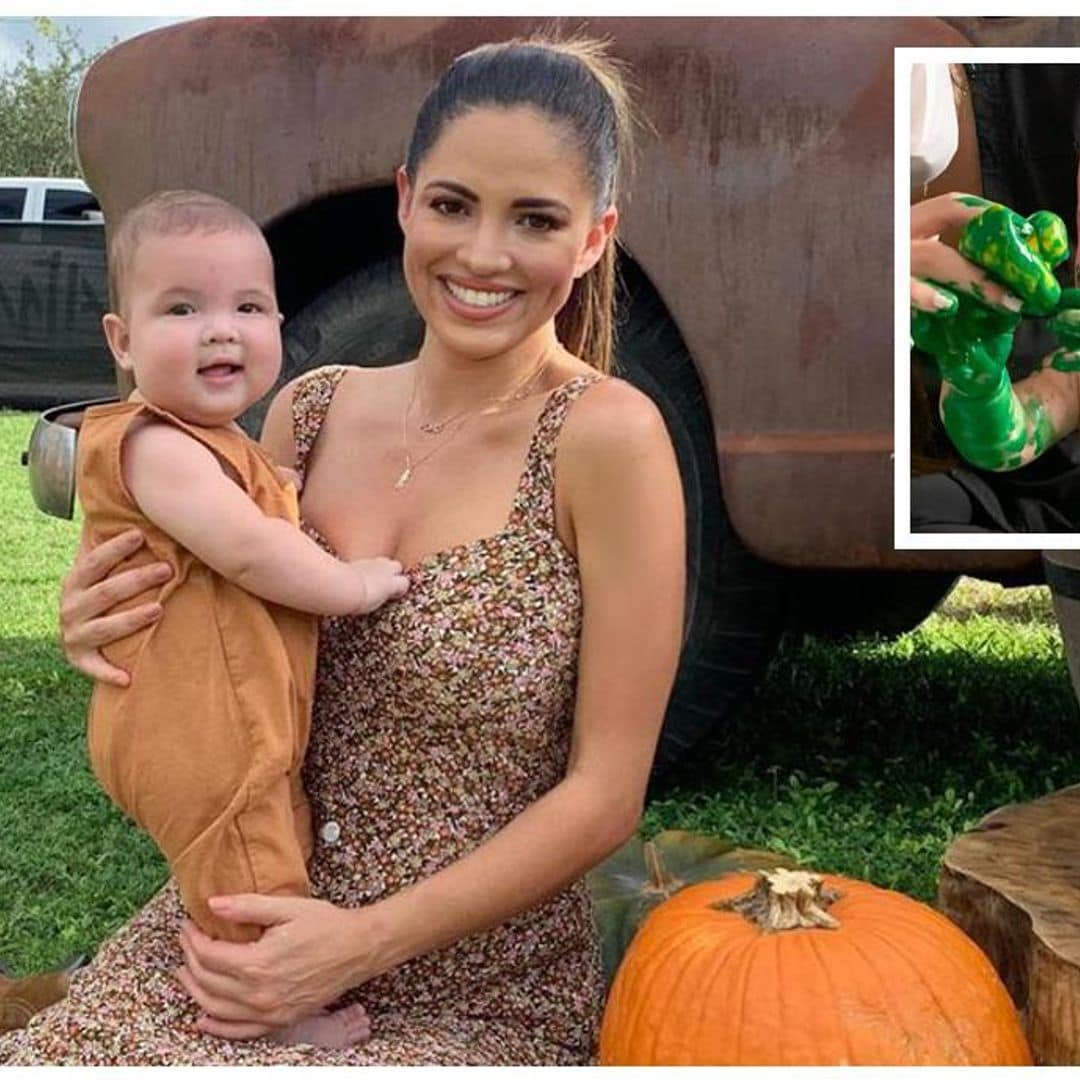 Así fue la primera y divertida clase de arte de Baby Ford, el hijo de Pamela Silva, ¡tienes que verlo!