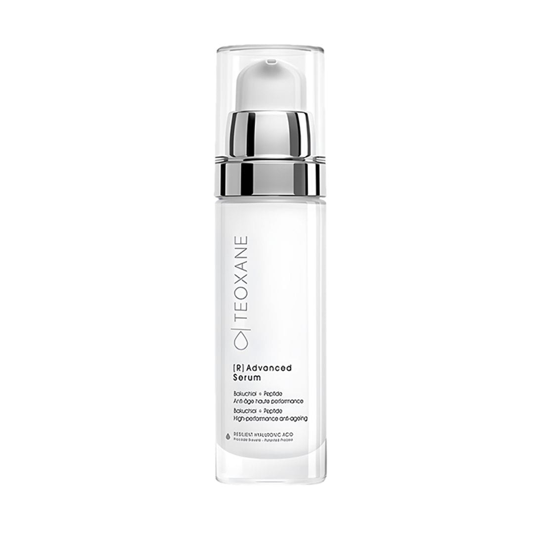 [R] Advanced Serum, de Teoxane (115 euros), un sérum con el ácido hialurónico resiliente RHA® patentado de la marca, Bakuchiol y Péptido para ofrecer una solución antienvejecimiento diaria. 
