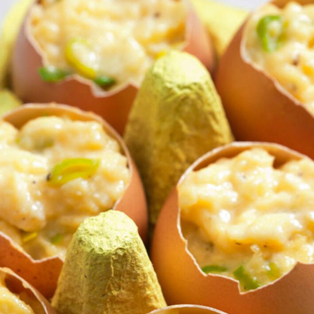 Huevos revueltos con cebollino