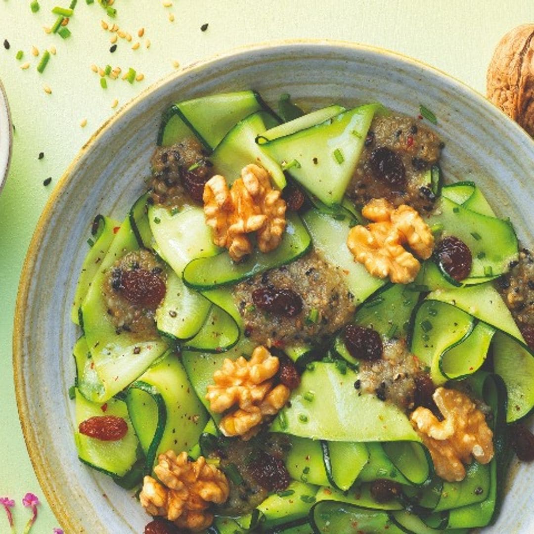 'Pappardelle' de calabacín con vinagreta de nuez