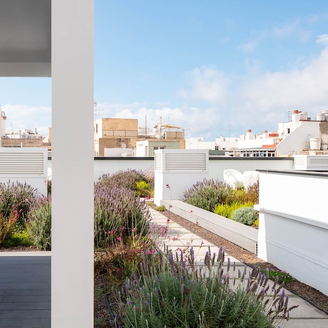 Azotea ajardinada en las Canarias