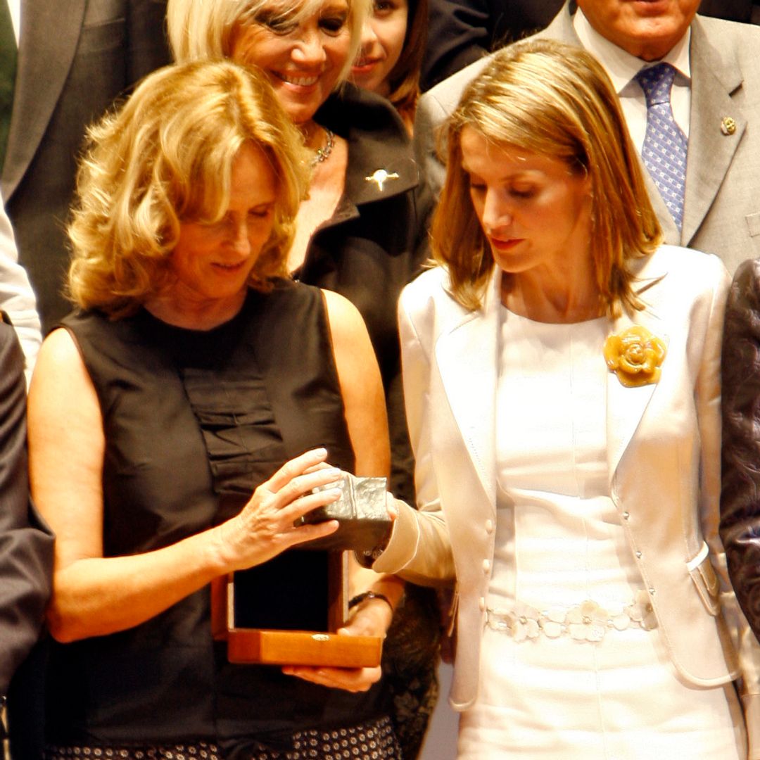 Mercedes Milá y la reina Letizia en una foto de archivo de 2008
