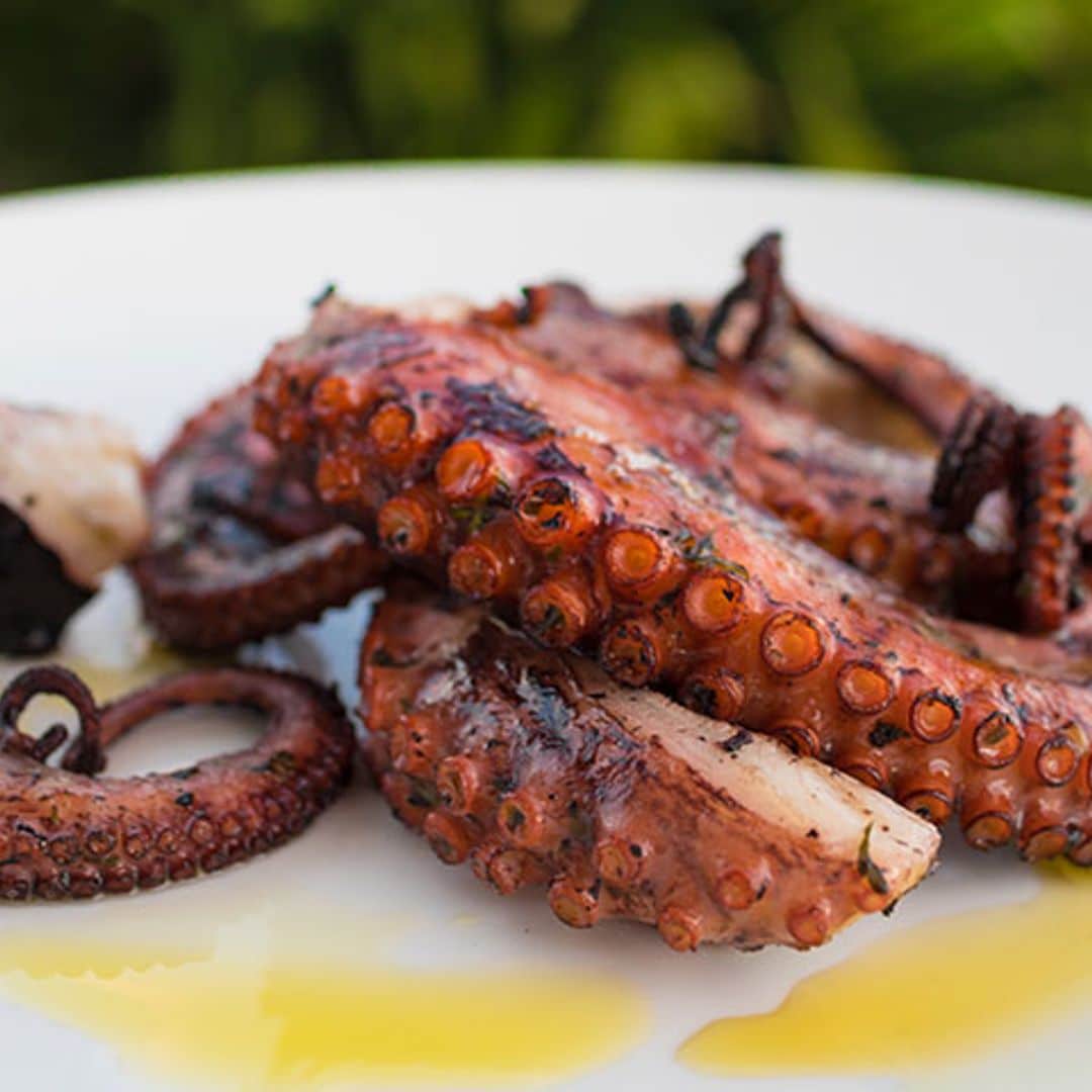 Pulpo a la parrilla con marinado de miso