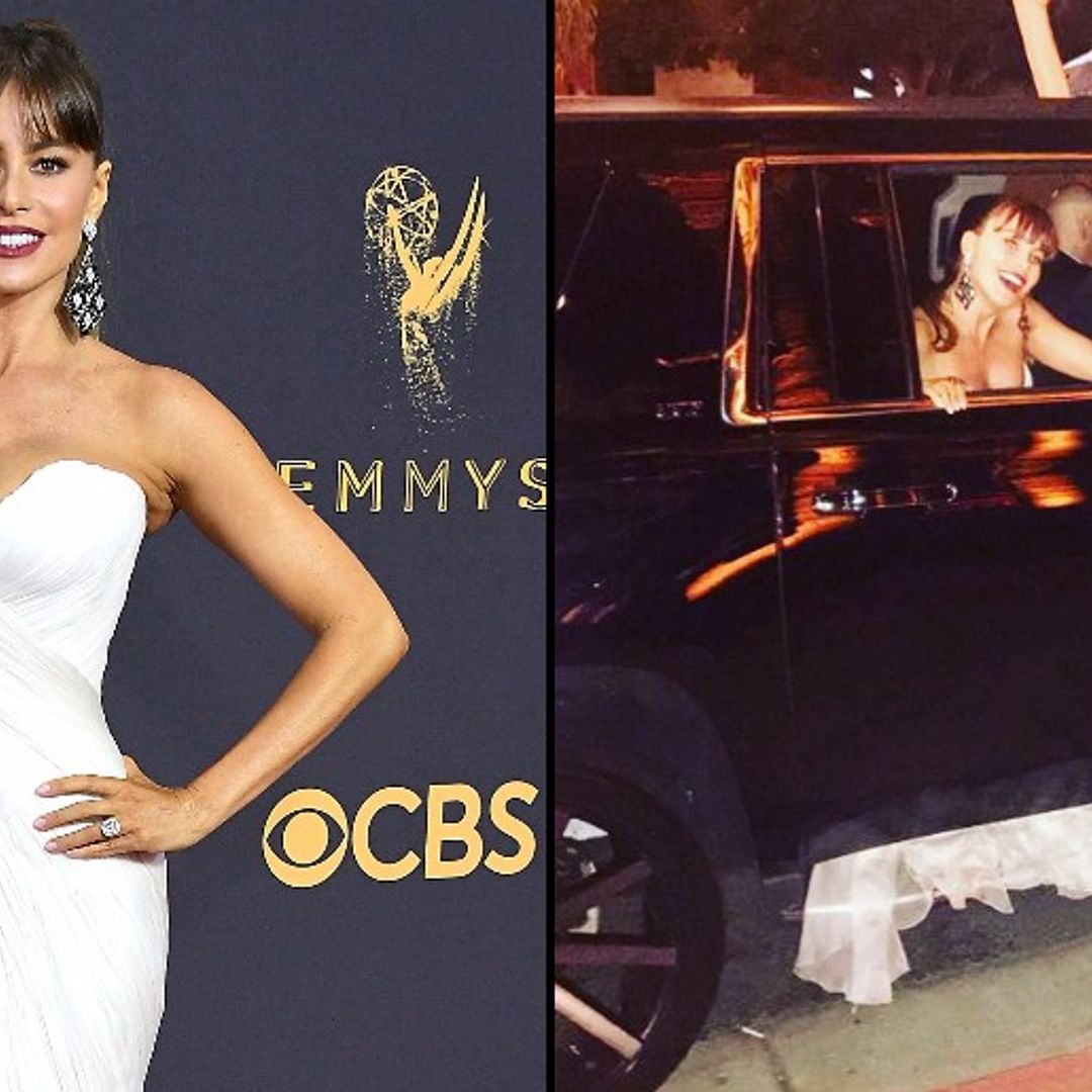 ‘Fashion emergency’! El vestido de Sofía Vergara quedó atrapado en la puerta de su camioneta