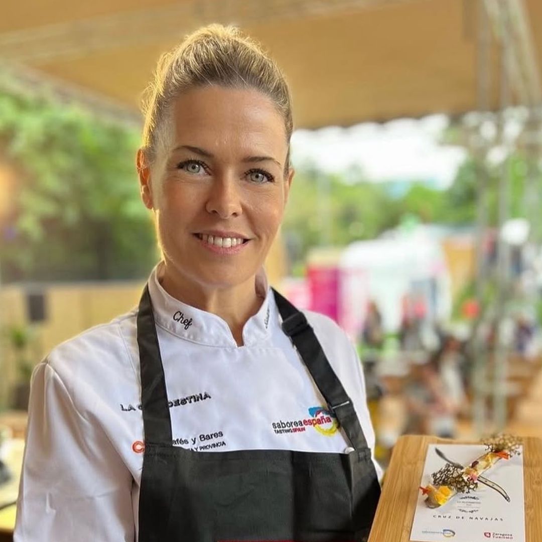 Susana Casanova, La Clandestina Bistro, Zaragoza, con su tapa ganadora Cruz de navajas