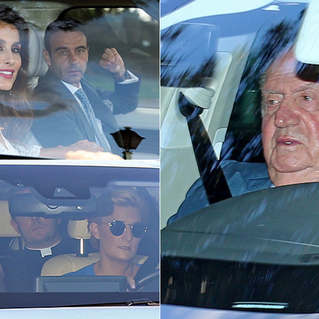 El rey Juan Carlos asiste al bautizo de Carlos, el hijo de María Zurita