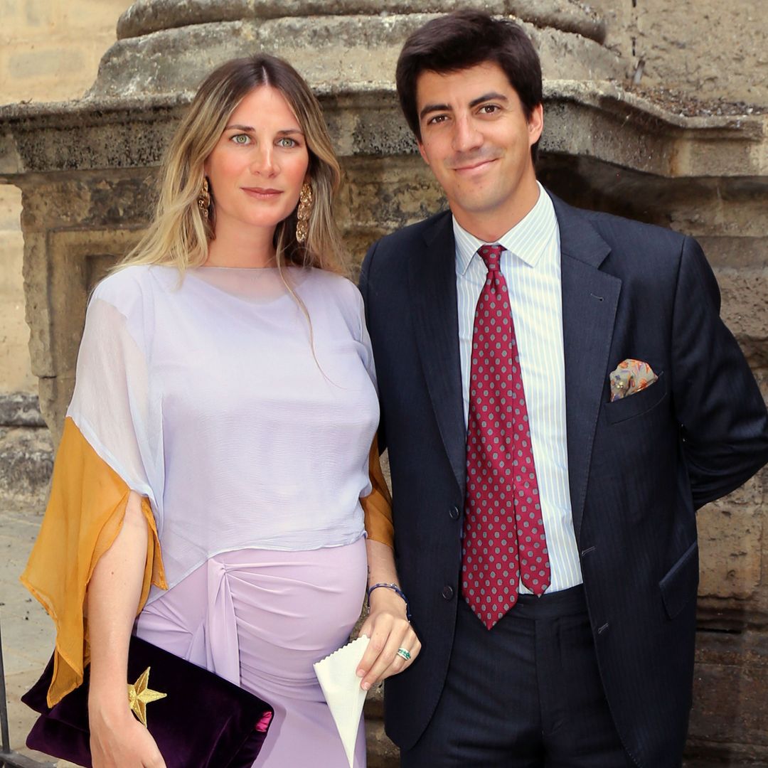 Sibi Montes, embarazada, con Mateo Ibáñez