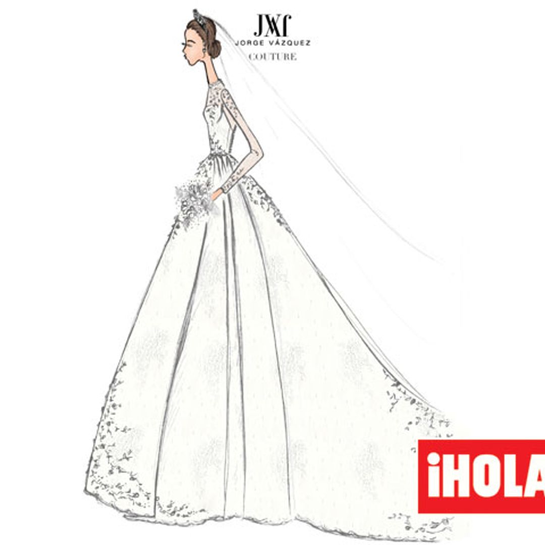 PRIMICIA: El boceto del vestido de novia de Alessandra de Osma