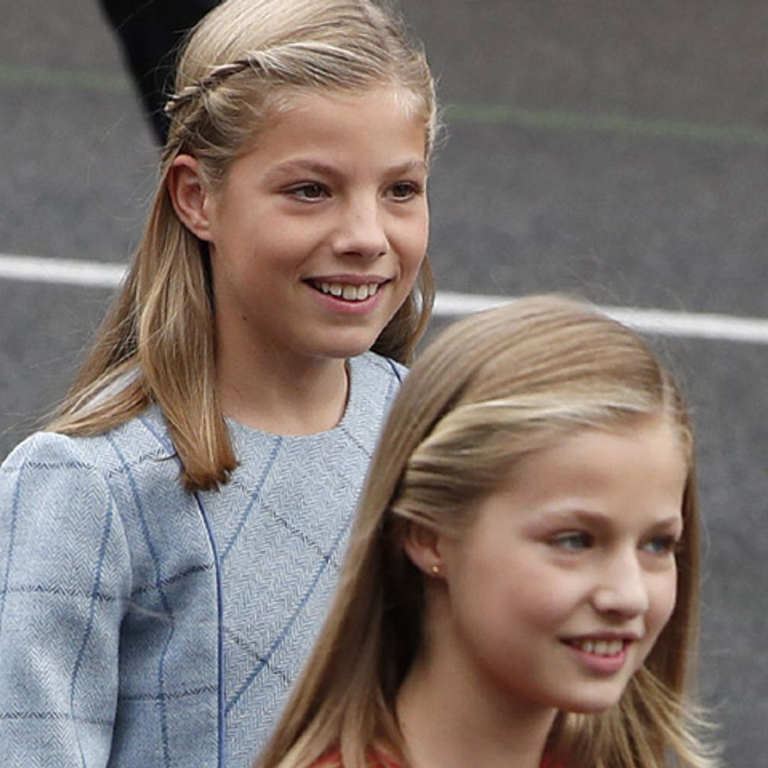 Así de sonriente y satisfecha vimos a la infanta Sofía el día que Leonor ejerció como Princesa en la Fiesta Nacional