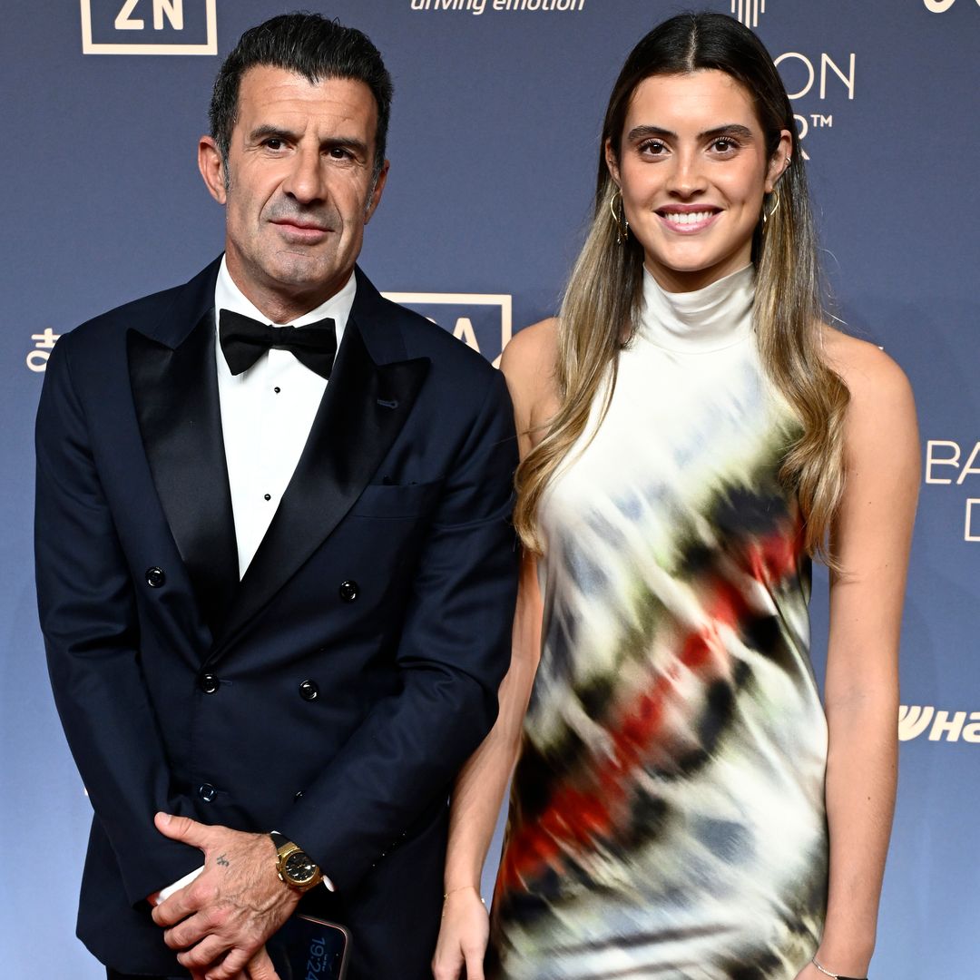 Stella Svedin debuta en la alfombra roja junto a su padre, Luis Figo, con un vestido muy especial que ya llevó su madre