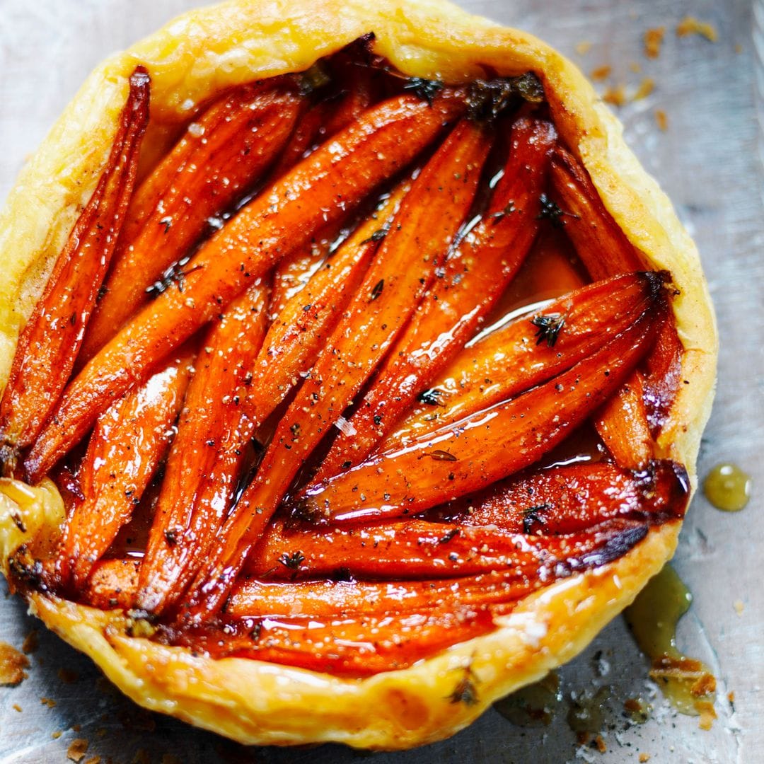 Tarta 'tatin' de zanahorias