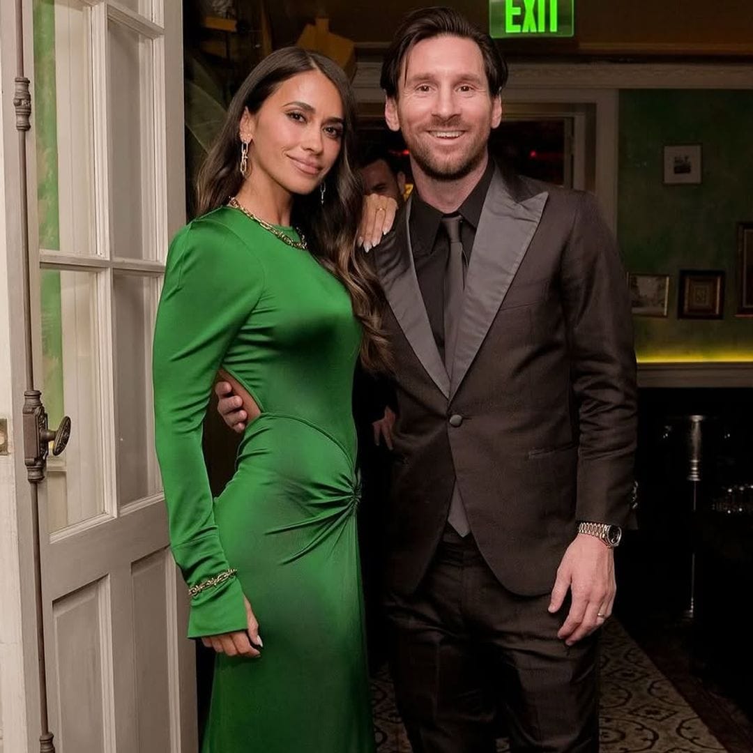 Antonela Roccuzzo deslumbra con un diseño de Victoria Beckham en la fiesta de David Beckham