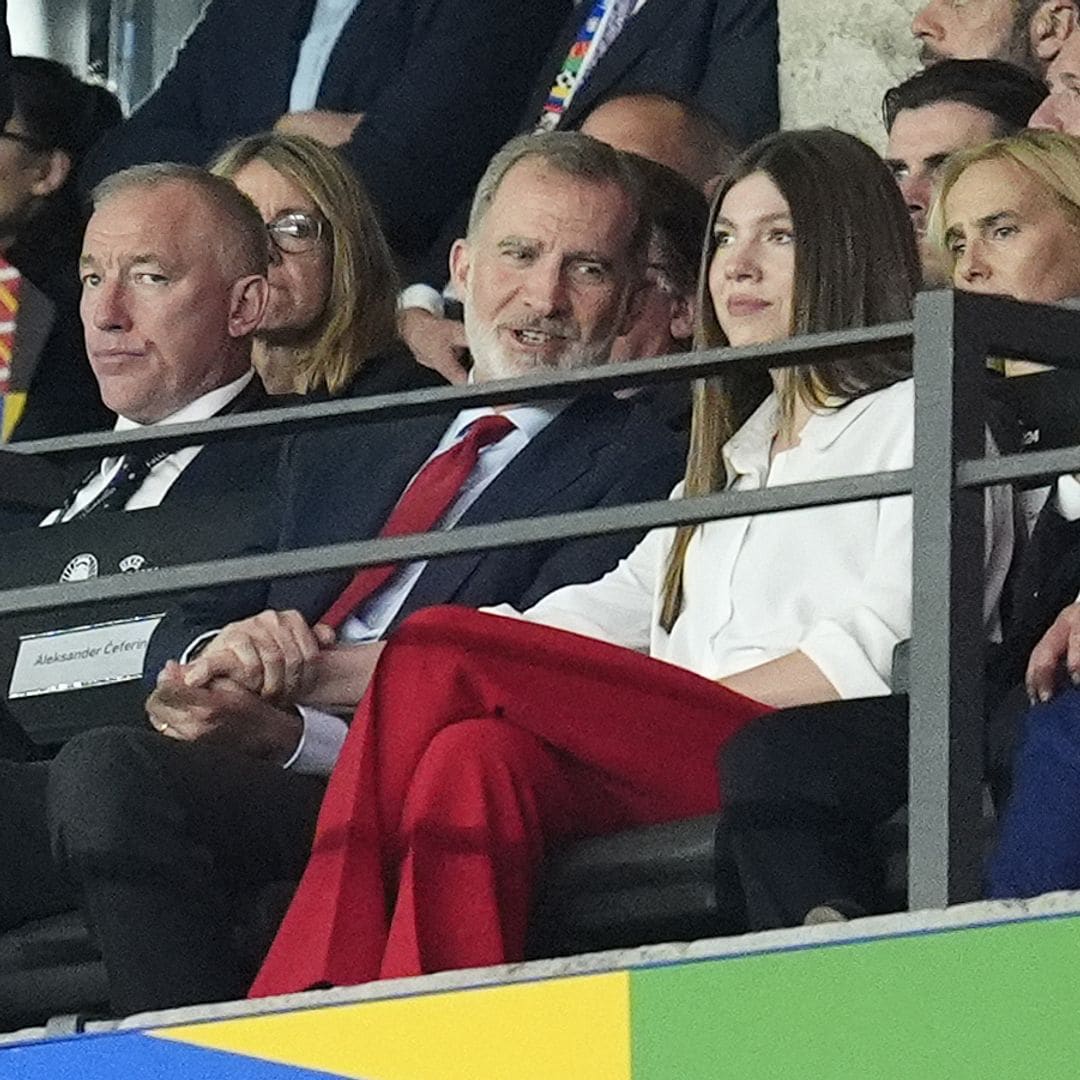 El rey Felipe y la infanta Sofía en la final de la Eurocopa en Berlín el 14 de julio de 2024