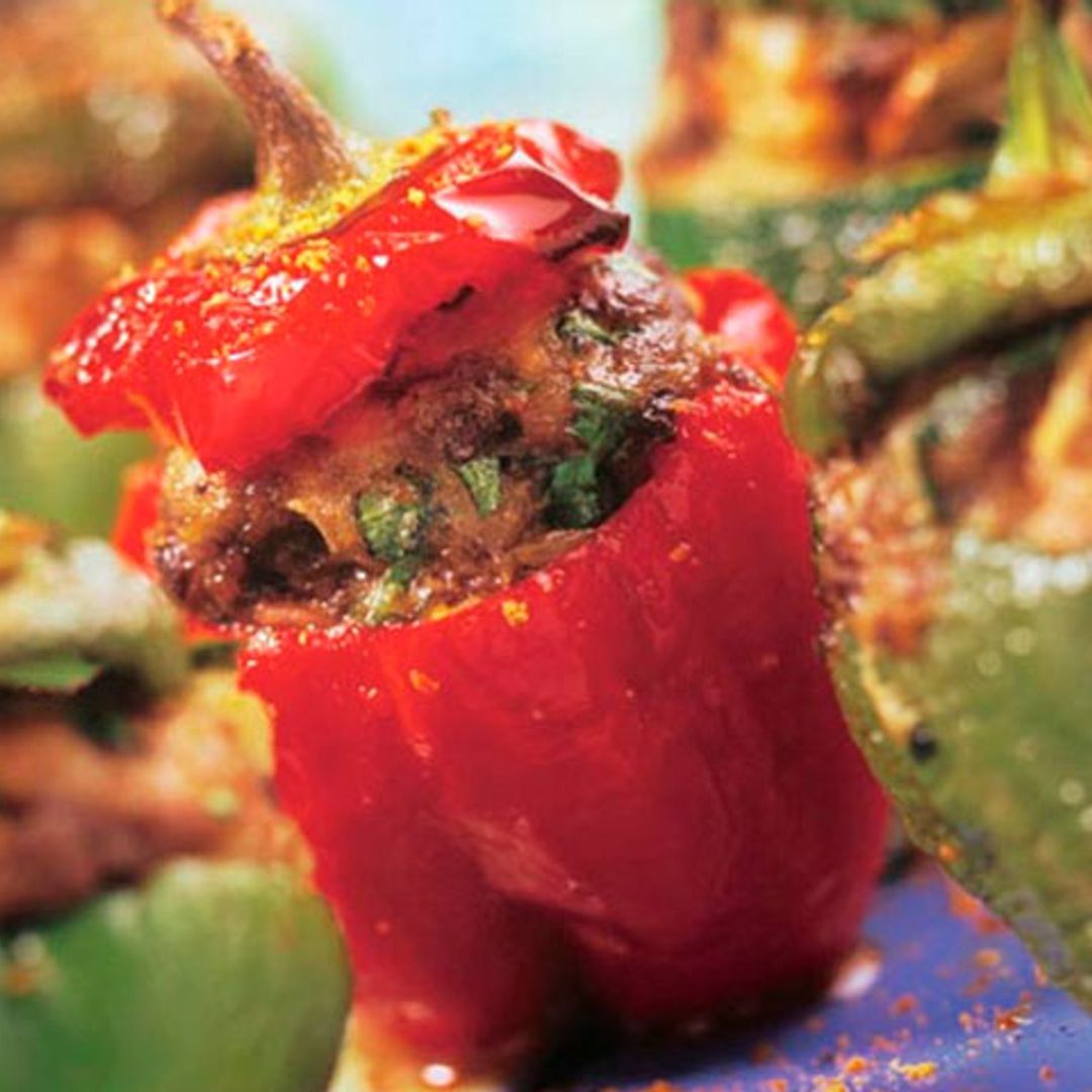 Pimientos rellenos de carne a la pimienta