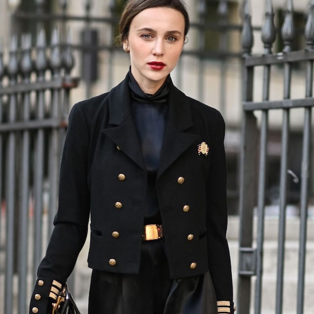 pantalon negro satinado
