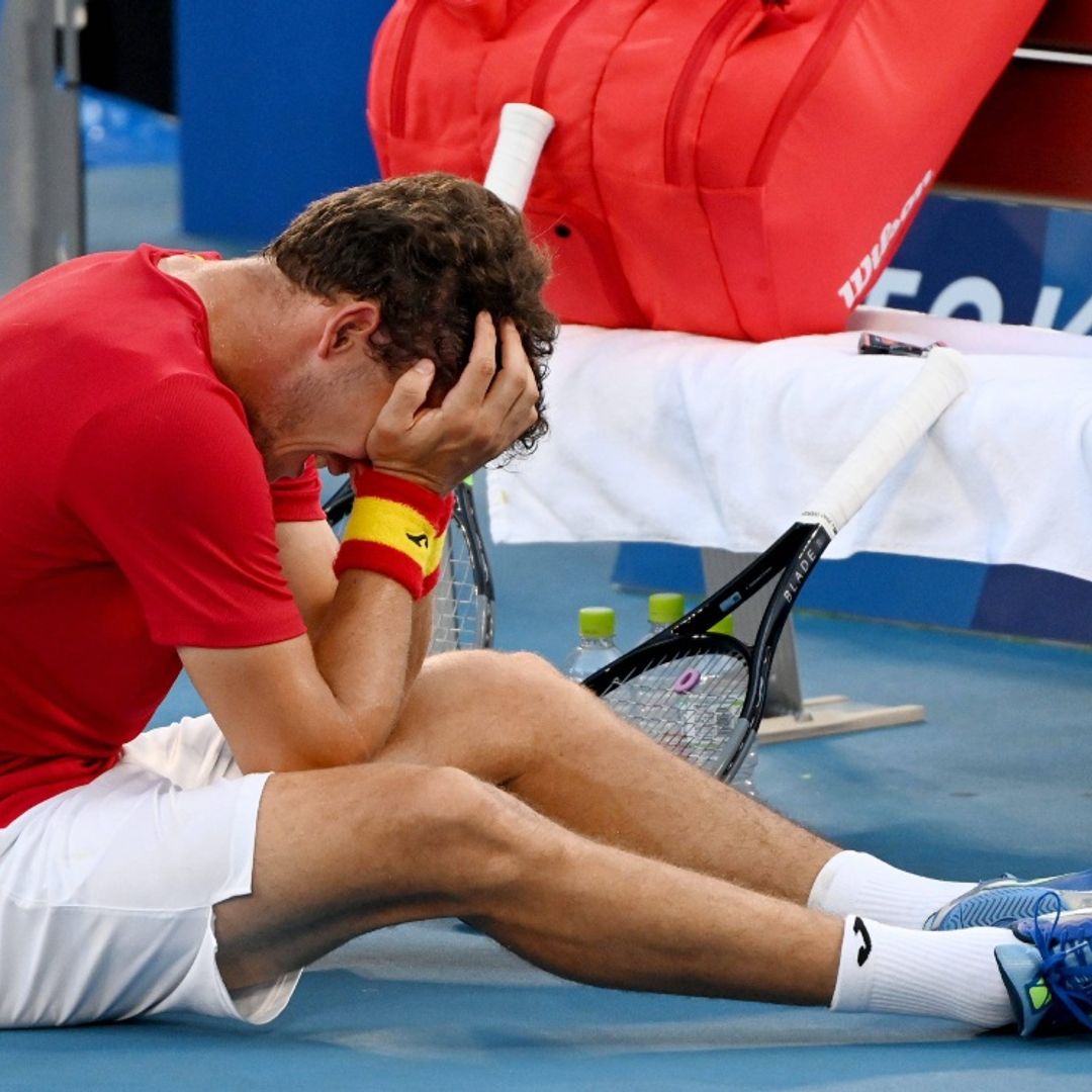 Pablo Carreño rompe a llorar tras ganar la medalla de bronce ante Novak Djokovic