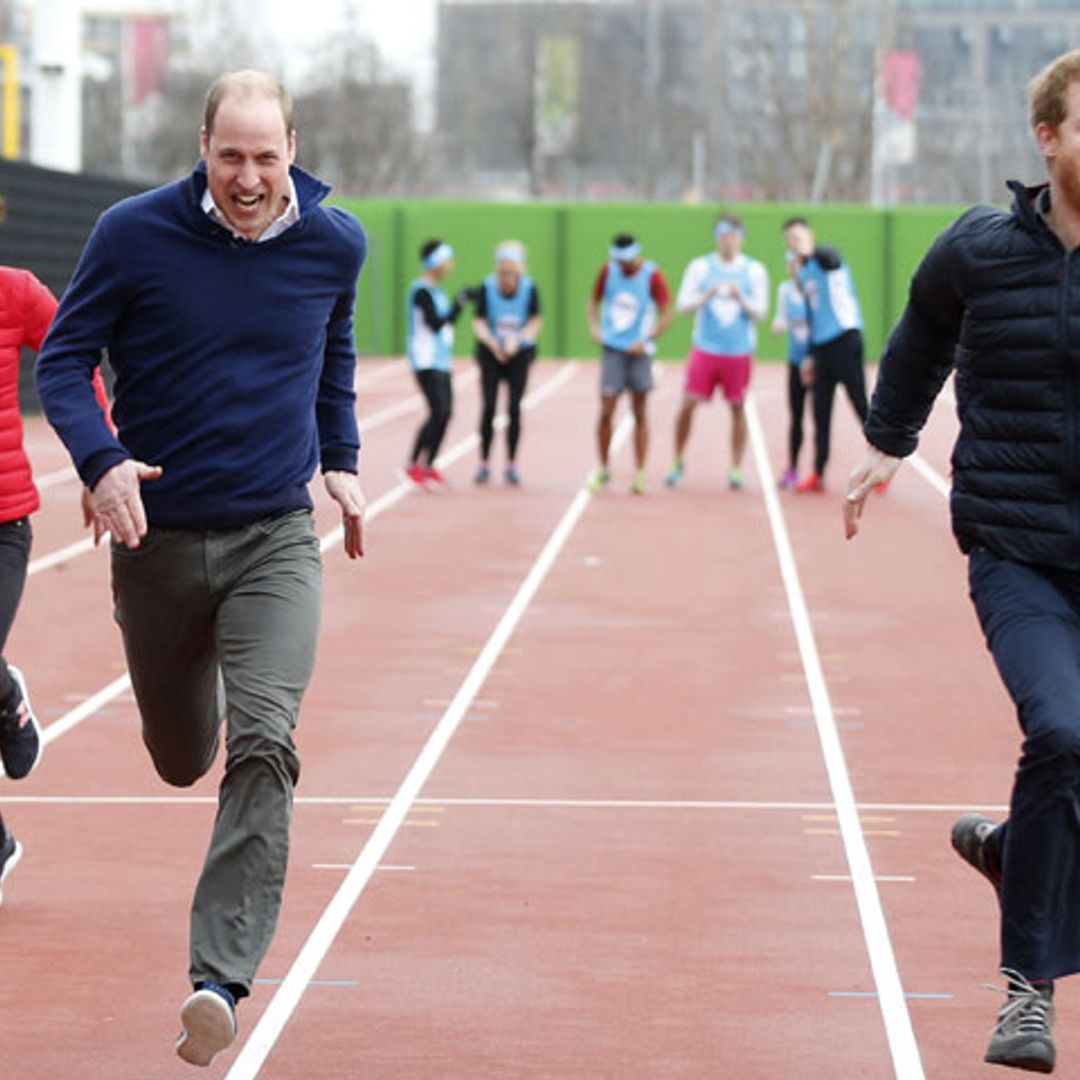 Los Duques de Cambridge y el príncipe Harry... ¡nada que envidiar a Usain Bolt!